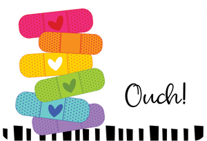 Get Well Card Ouch Bandaids - Cardmore