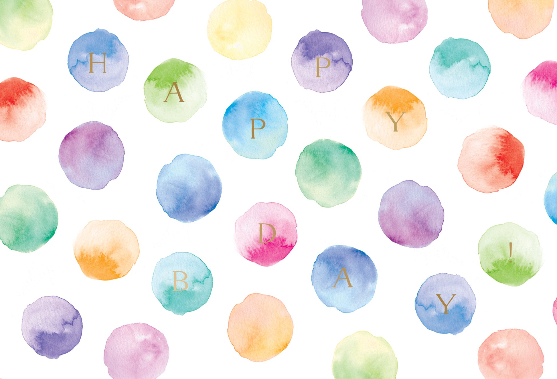 Watercolor Circles Birthday Card - Cardmore