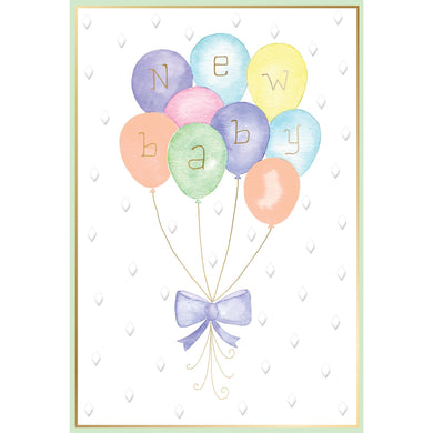 New Baby Balloons Baby Card - Cardmore