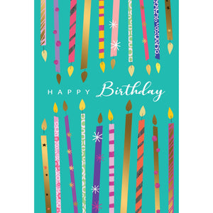 Rows of Candles Birthday Card - Cardmore