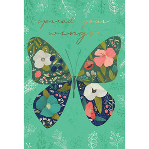 Floral Butterfly Wings Birthday Card - Cardmore