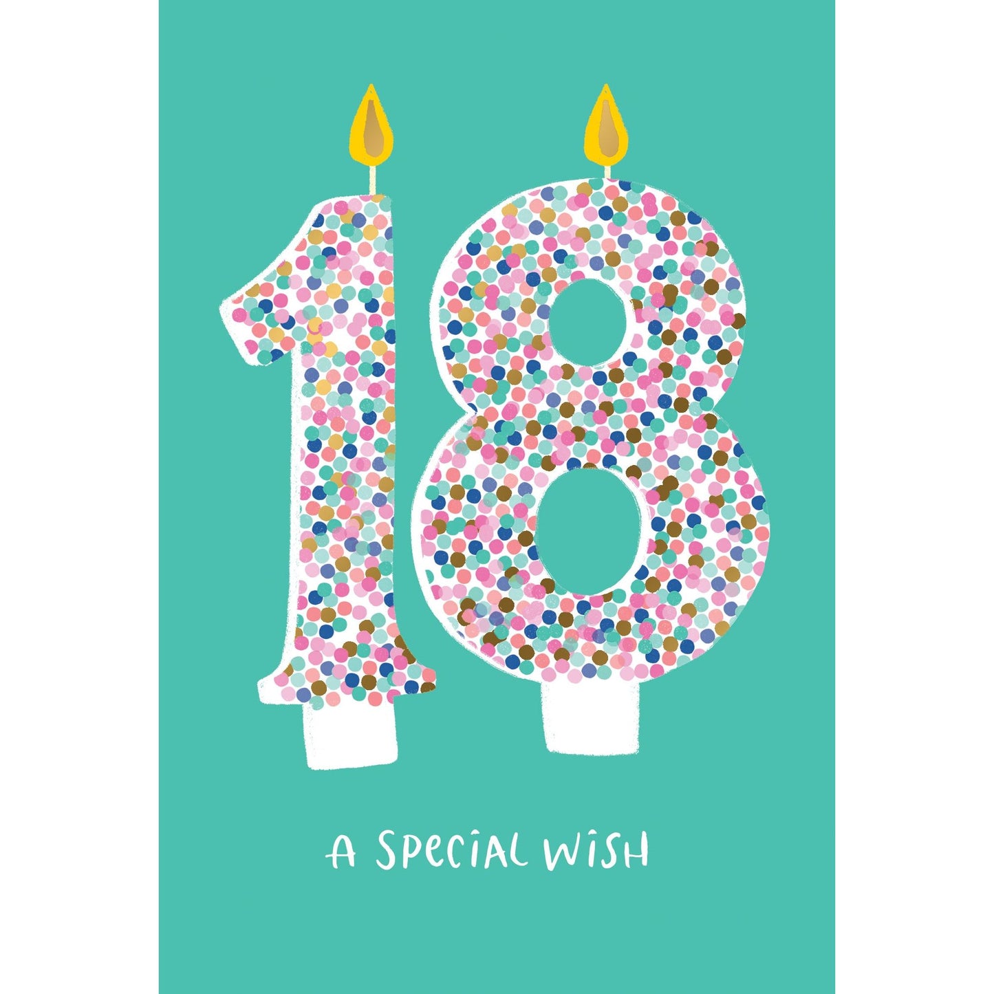 18th Sprinkle Candle Birthday Card - Cardmore