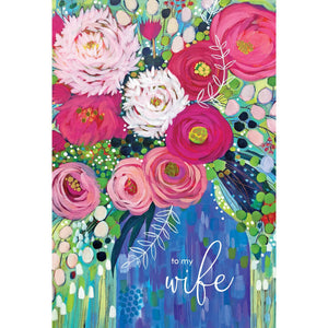 Wild Pink Bouquet To My Wife Birthday Card - Cardmore