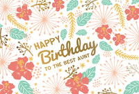 Flower Best Aunt Birthday Card - Cardmore