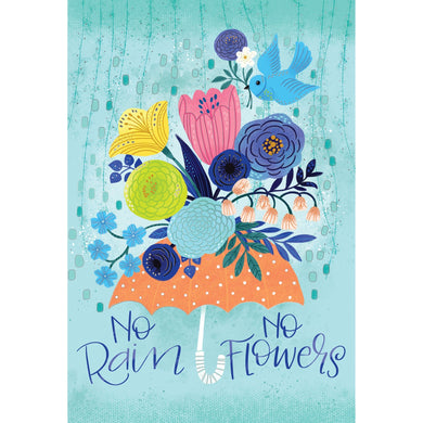 No Rain No Flowers Encouragement Card - Cardmore