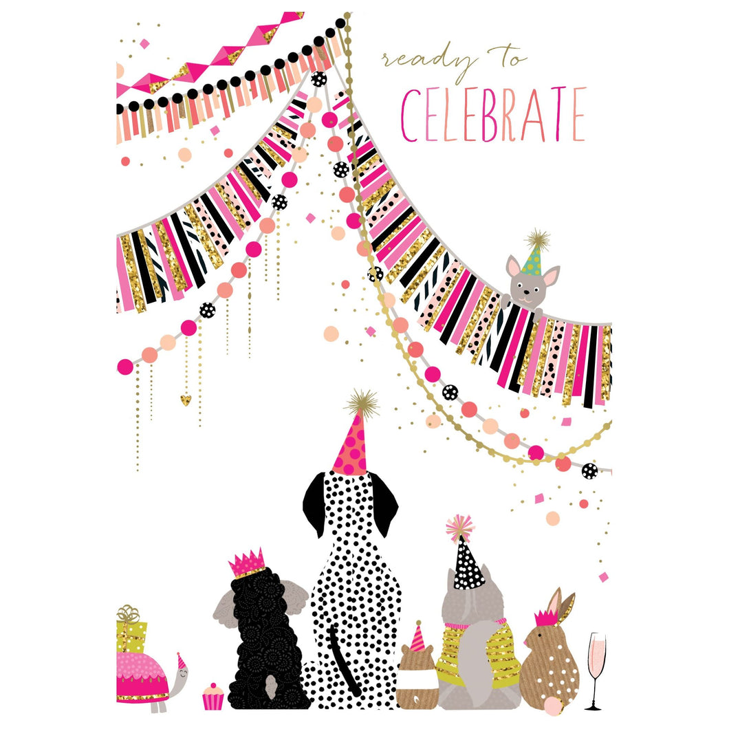 Party Animals Birthday Card Sara Miller - Cardmore