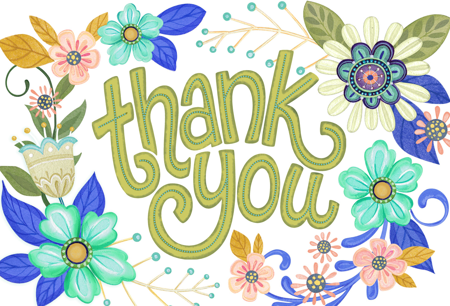 Thank You Flowers Thank You Card - Cardmore
