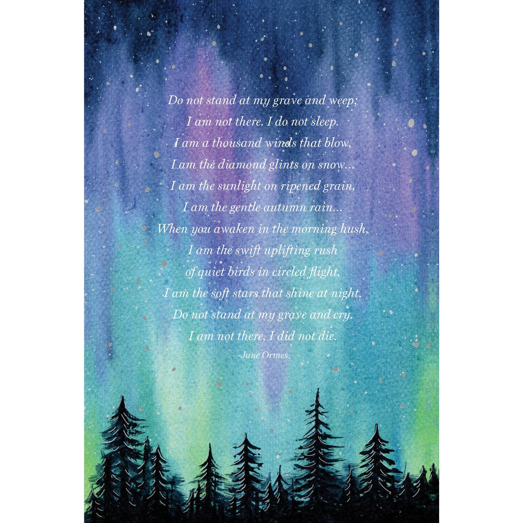 Northern Lights Sympathy Card Loss of Father - Cardmore