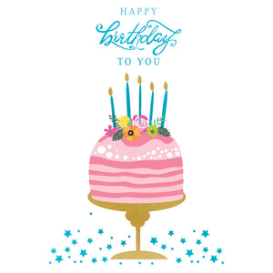 Pink Cake Birthday Card - Cardmore