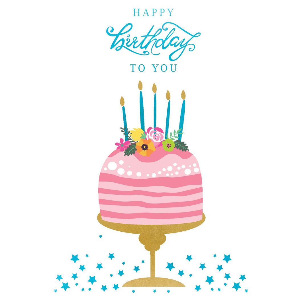 Pink Cake Birthday Card - Cardmore
