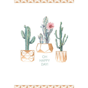 Cactus in Pots Birthday Card - Cardmore