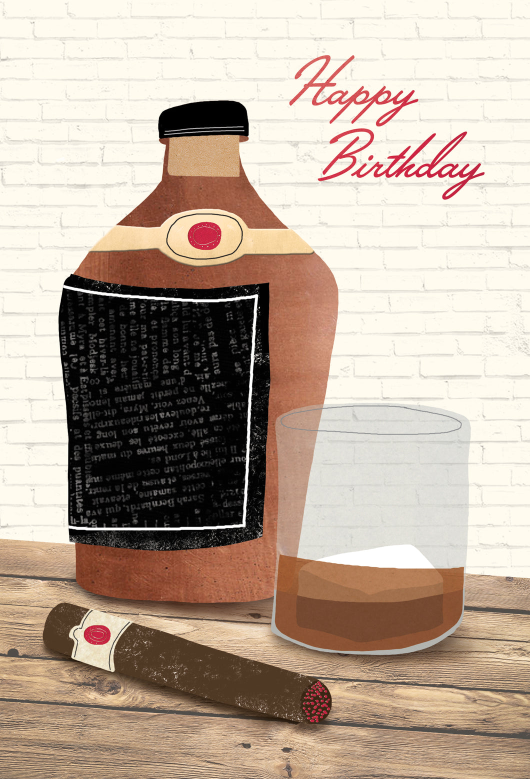 Cigar & Whiskey Birthday Card - Cardmore