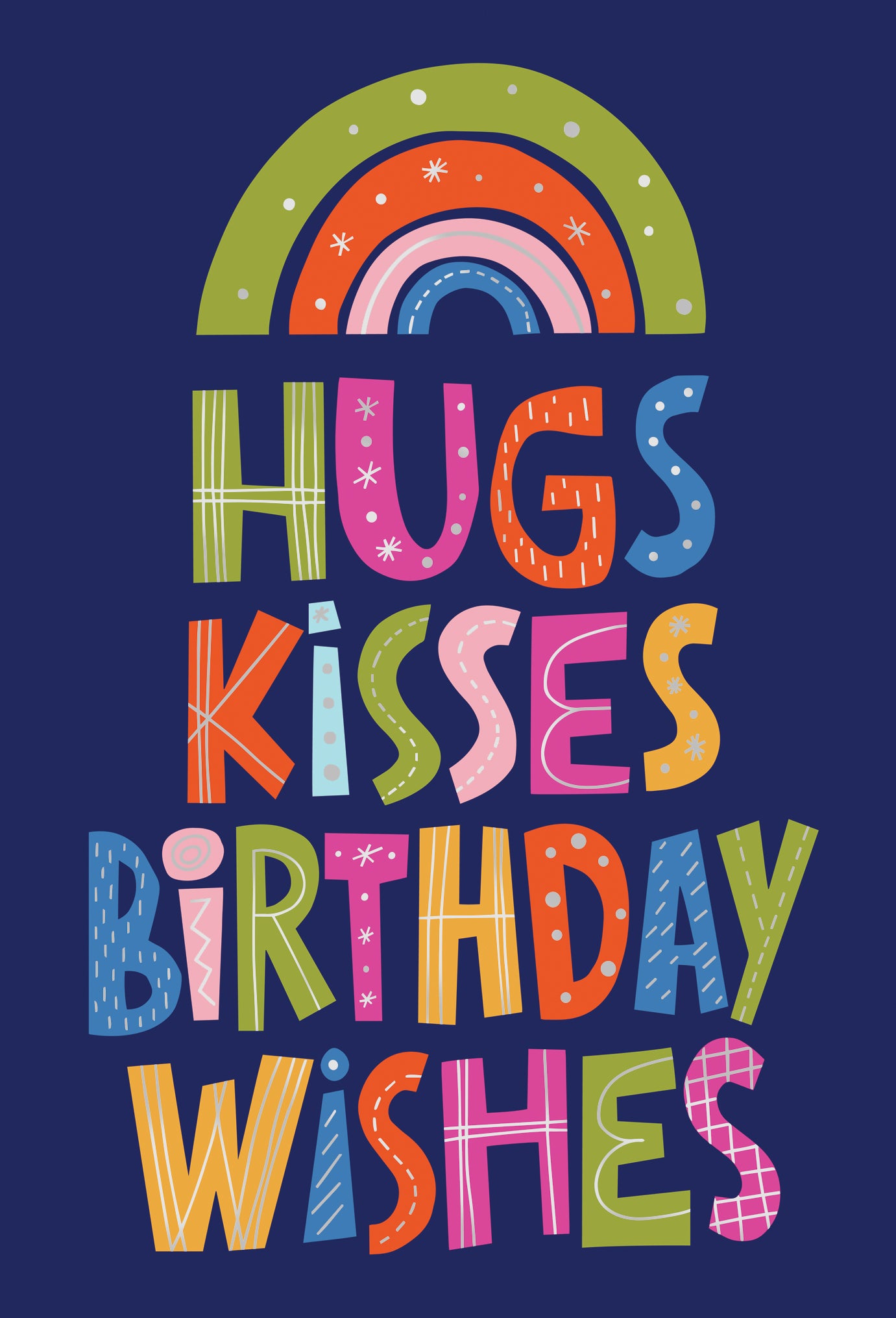 Hugs Kisses Birthday Card - Cardmore