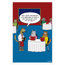 Restaurant Cat Birthday Card Funny - Cardmore