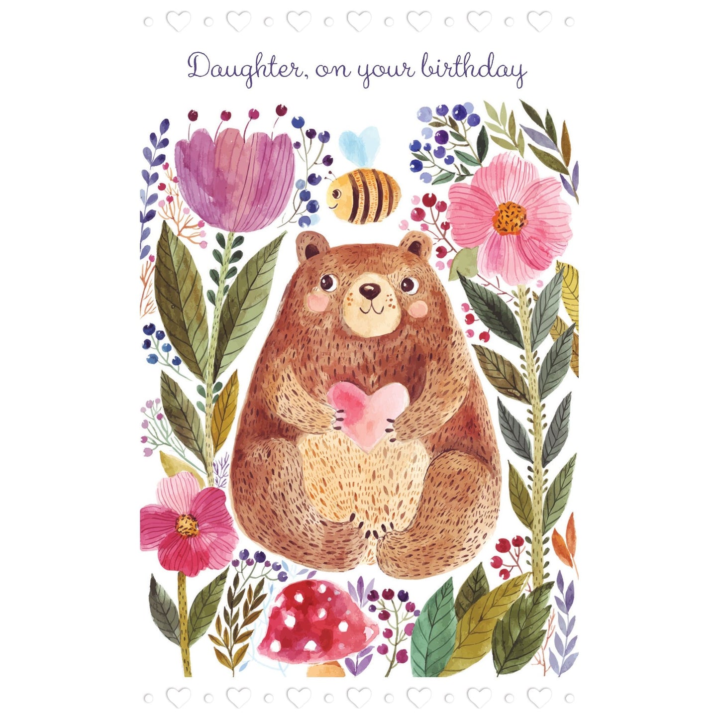 Bear Birthday Card Daughter - Cardmore