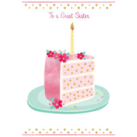 Cake Slice Birthday Card Sister - Cardmore