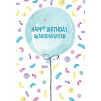 Balloon Birthday Card Granddaughter - Cardmore