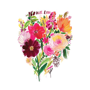 Pink Bouquet Birthday Card