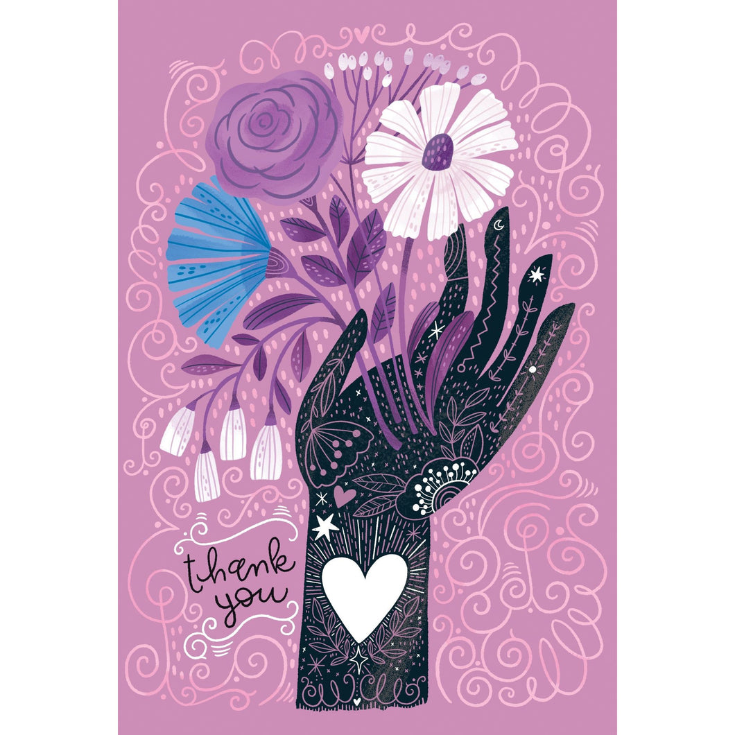 Handful Of Flowers Thank You Card