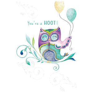 Happy Owl Birthday Card
