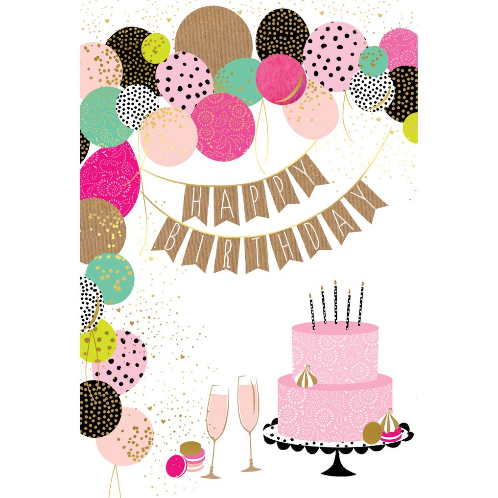 Balloon Arch Birthday Card Sara Miller