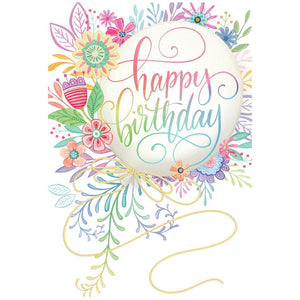 Birthday Balloon Birthday Card Patchwork