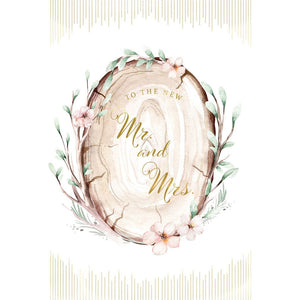 Wood Carving Wedding Card