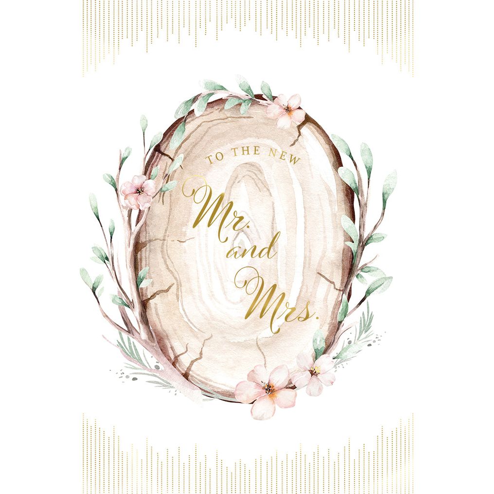 Wood Carving Wedding Card