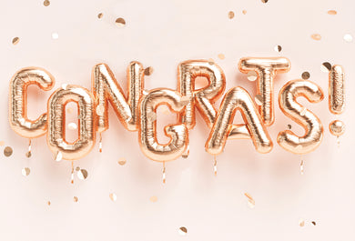 Congrats Balloons Engagement Card