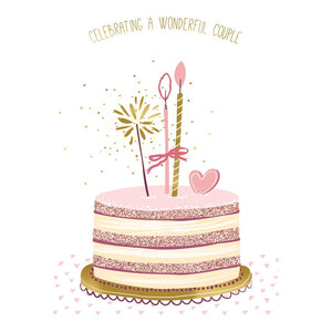 Pink Layer Cake Anniversary Card