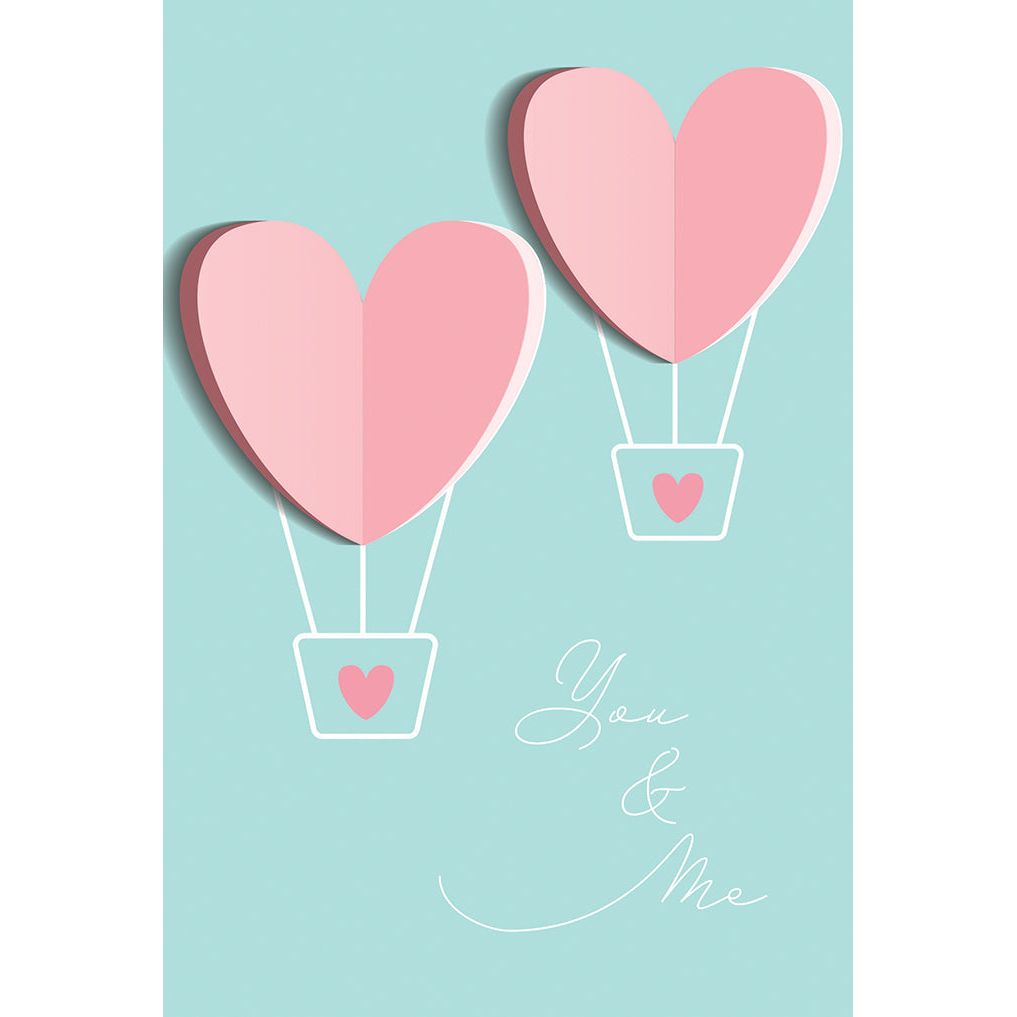 Heart Air Balloons Anniversary Card Our