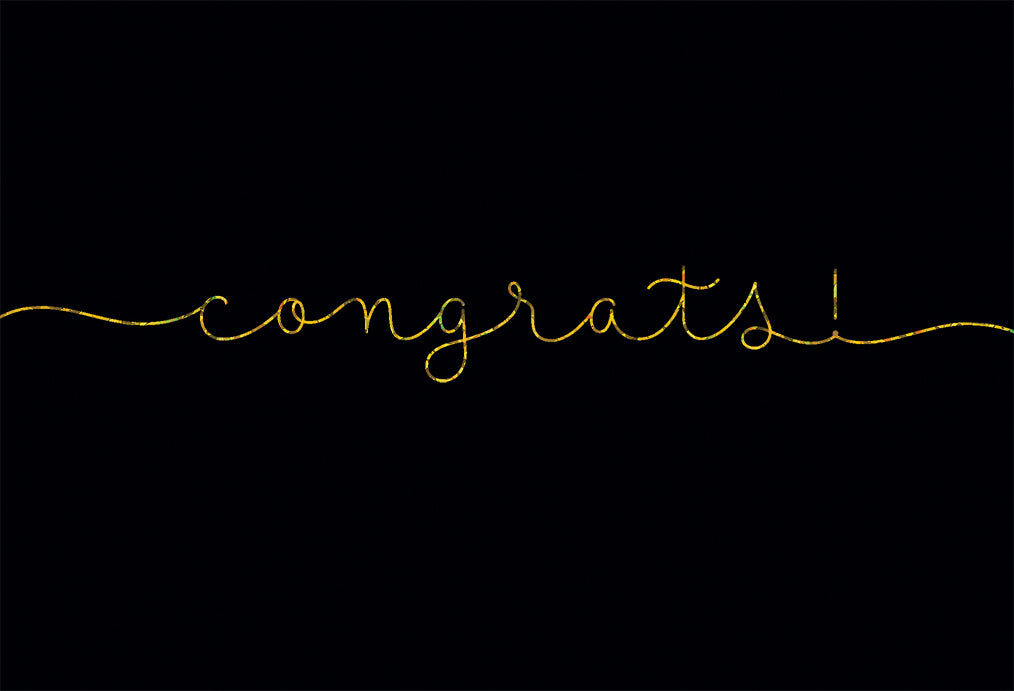 Congrats Script Congratulations Card