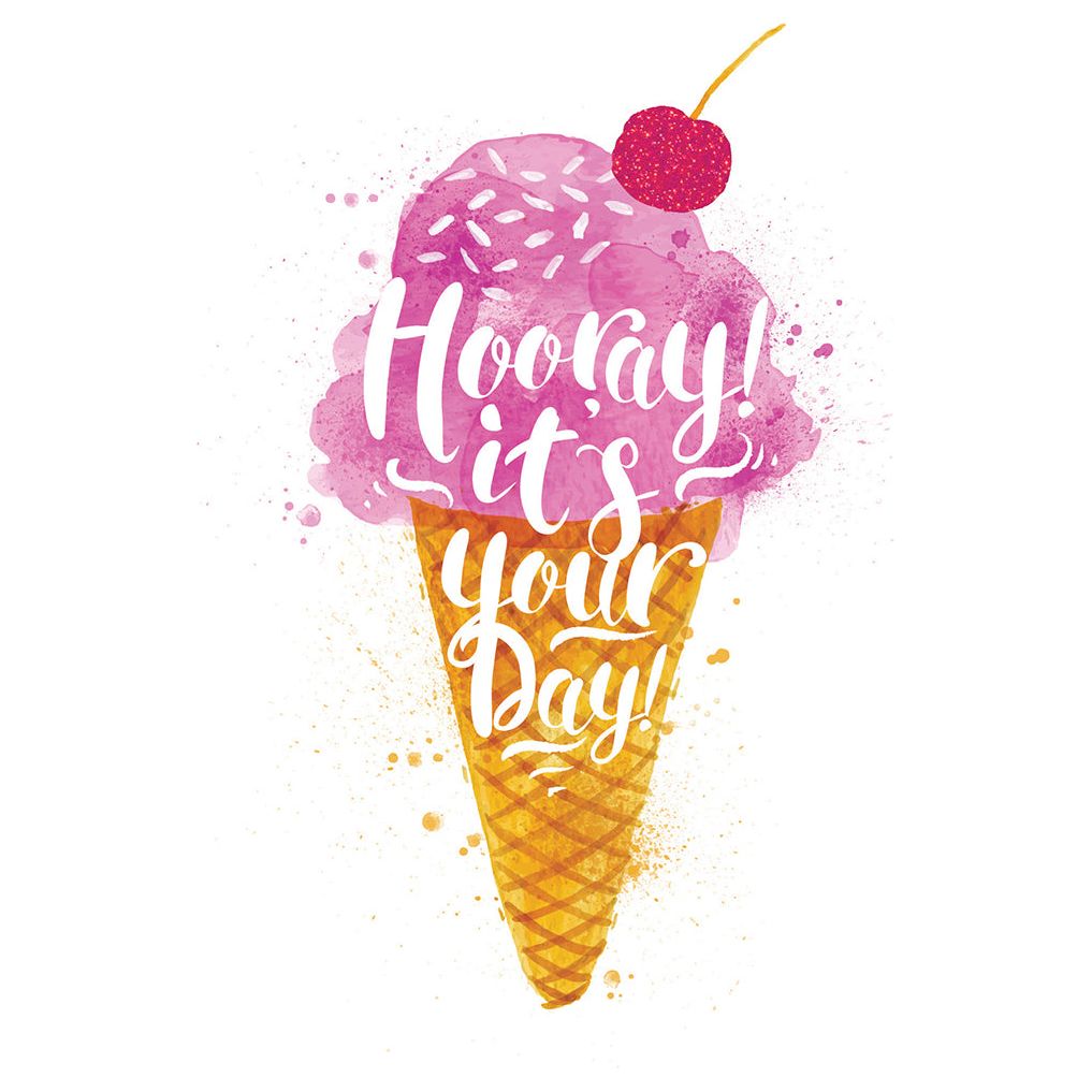 Ice Cream Cone Birthday Card