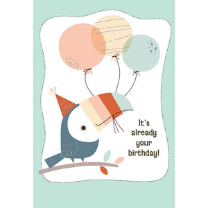 Toucan With Balloons Birthday Card