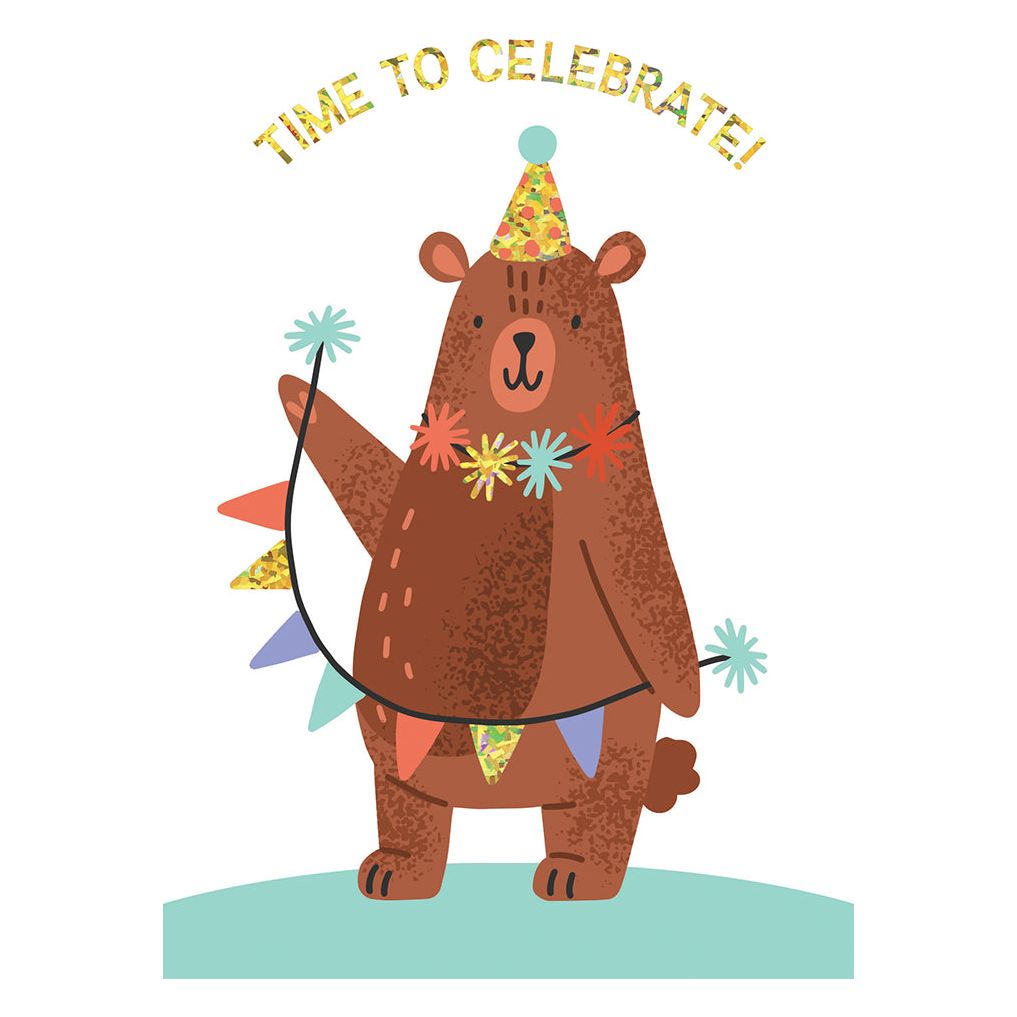 Banner Bear Birthday Card
