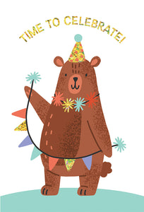 Banner Bear Birthday Card