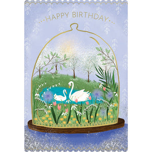 Swans Birthday Card