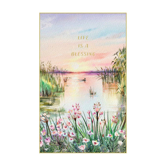 Pictura duck and sunrise birthday card featuring a cheerful illustration of a duck and sunrise scene for everyday greeting.