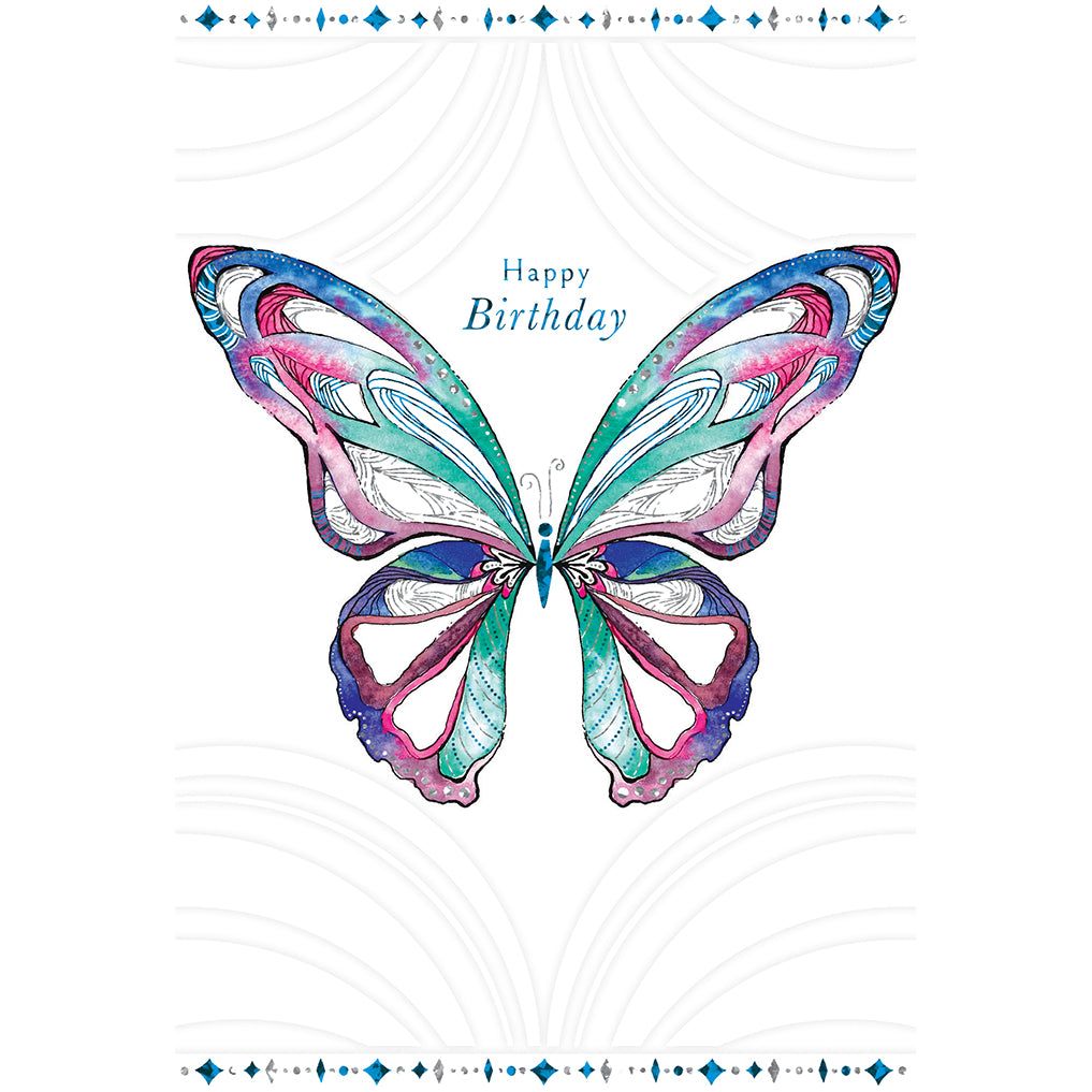 Detailed Butterfly Birthday Card