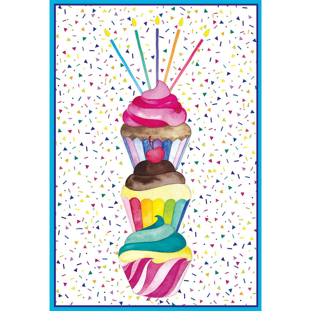 Stacked Cupcakes Birthday Card