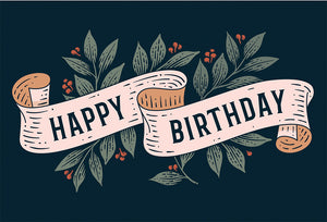 Vintage Banner Birthday Card For Him