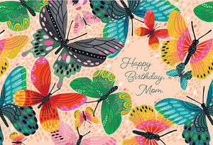 Butterflies Birthday Card Mother
