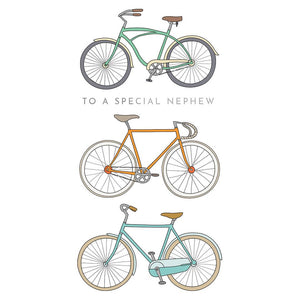 Three Bikes Birthday Card Nephew