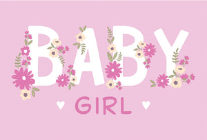 Baby Letters Baby Girl Card