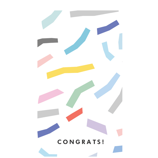 Pictura Confetti Money Holder Card featuring colorful confetti design, ideal for gifting cash in an elegant, everyday card style.