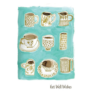 Linear Tea Get Well Card From all