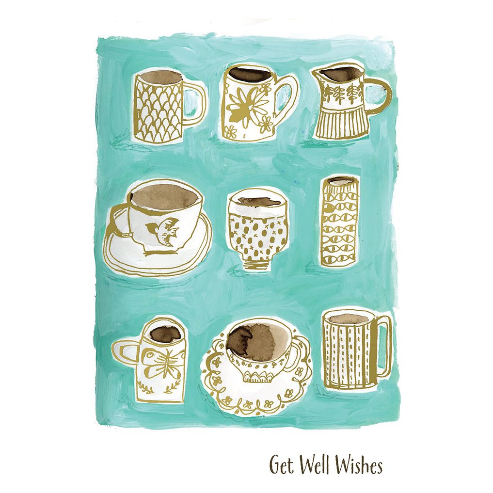 Linear Tea Get Well Card From all