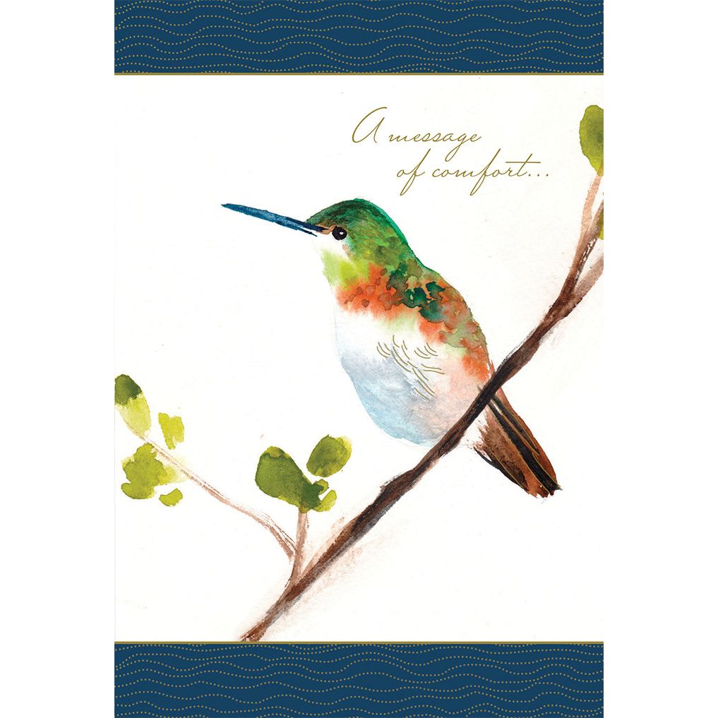 Hummingbird Large Get Well Card Recovery