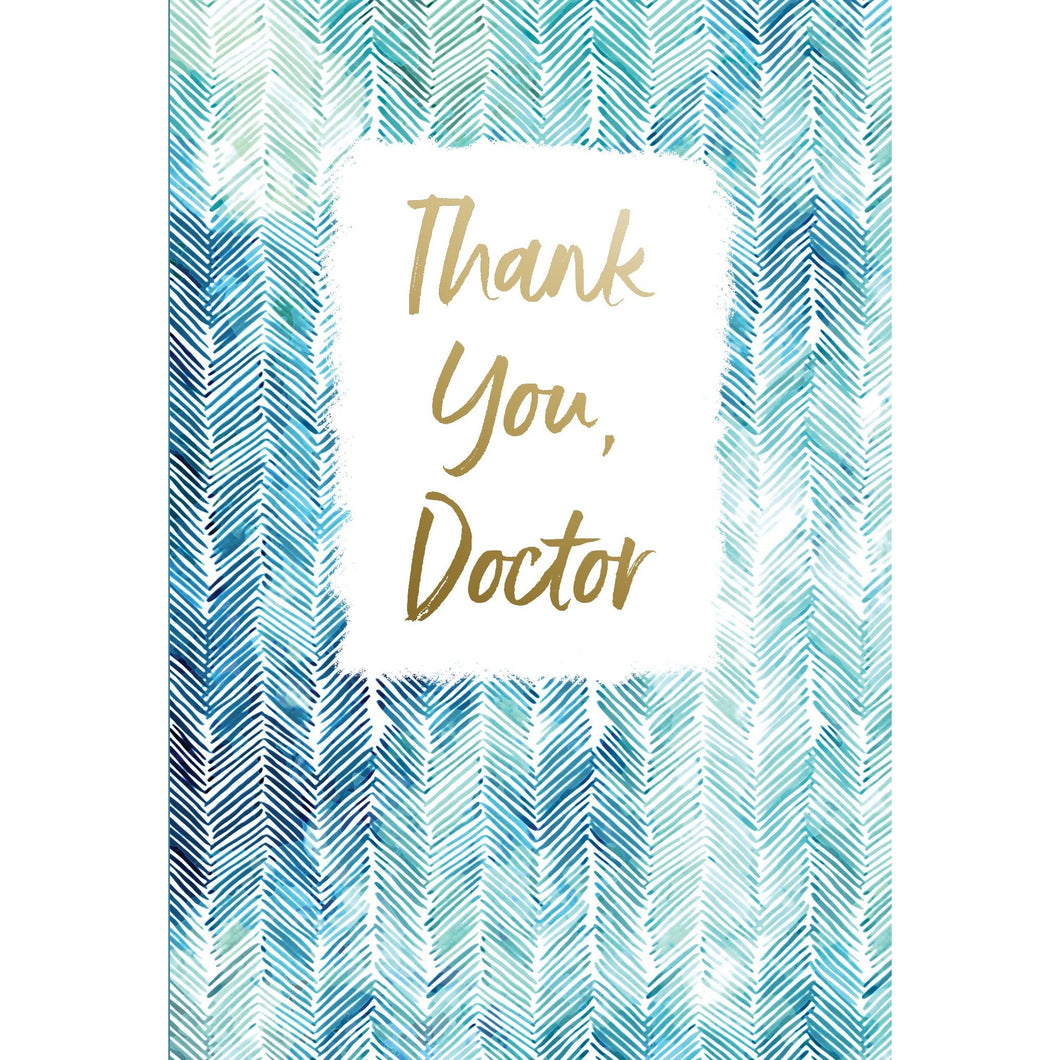 Thank You Doctor Cross Hatch Pattern Doctor Card - Cardmore