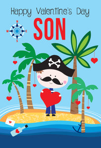 Pirate Valentine's Card Son With Puzzle Inside - Cardmore